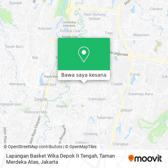 Peta Lapangan Basket Wika Depok II Tengah, Taman Merdeka Atas