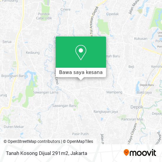 Peta Tanah Kosong Dijual 291m2
