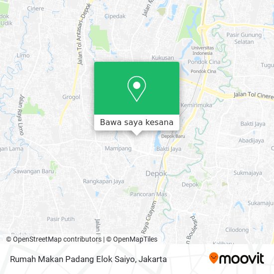 Peta Rumah Makan Padang Elok Saiyo