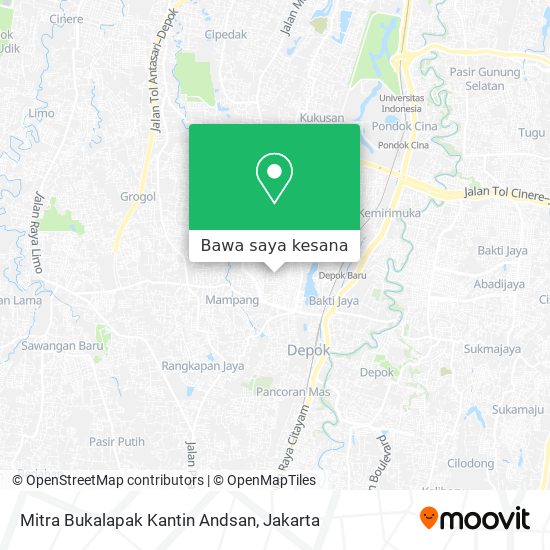 Peta Mitra Bukalapak Kantin Andsan