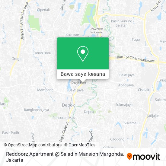 Peta Reddoorz Apartment @ Saladin Mansion Margonda