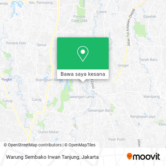 Peta Warung Sembako Irwan Tanjung