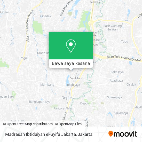 Peta Madrasah Ibtidaiyah el-Syifa Jakarta
