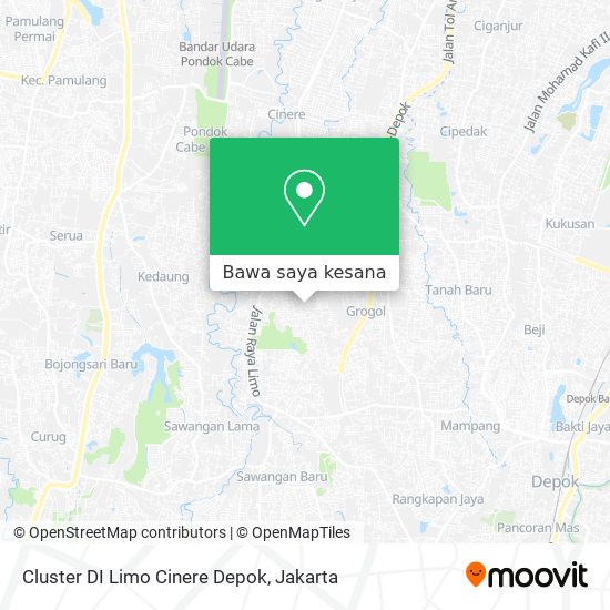 Peta Cluster DI Limo Cinere Depok