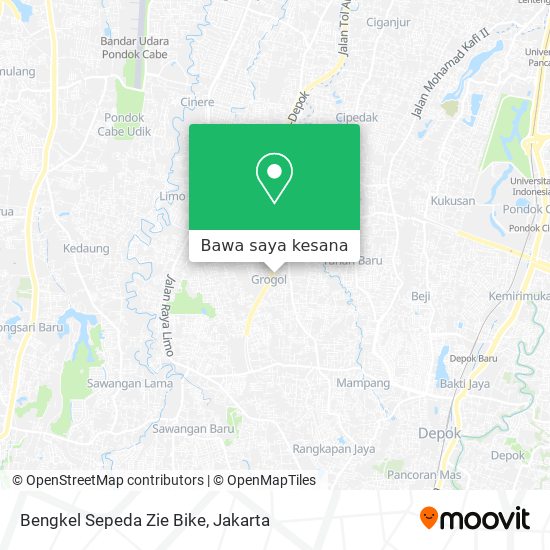 Peta Bengkel Sepeda Zie Bike