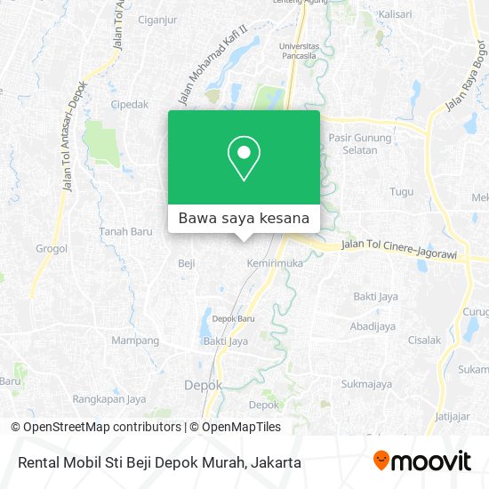Peta Rental Mobil Sti Beji Depok Murah