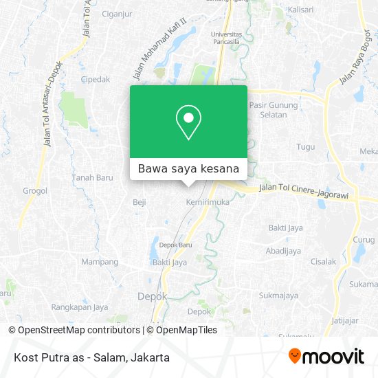 Peta Kost Putra as - Salam