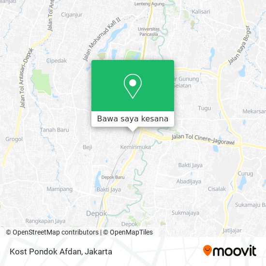 Peta Kost Pondok Afdan