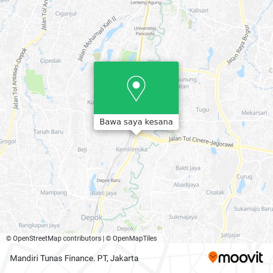 Peta Mandiri Tunas Finance. PT