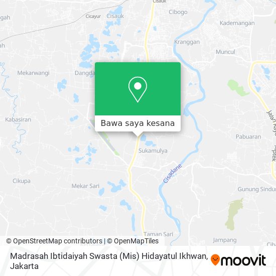 Peta Madrasah Ibtidaiyah Swasta (Mis) Hidayatul Ikhwan