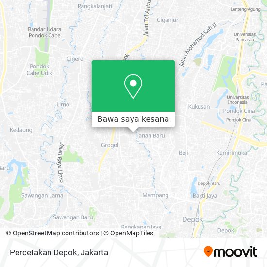 Peta Percetakan Depok