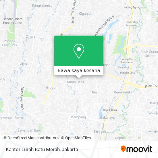 Peta Kantor Lurah Batu Merah