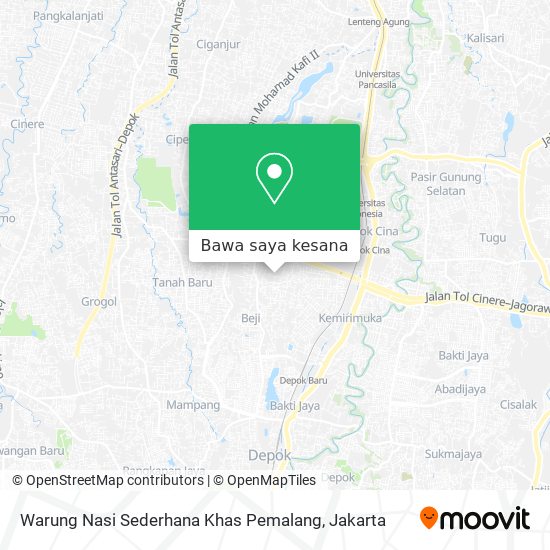 Peta Warung Nasi Sederhana Khas Pemalang