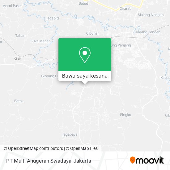 Peta PT Multi Anugerah Swadaya