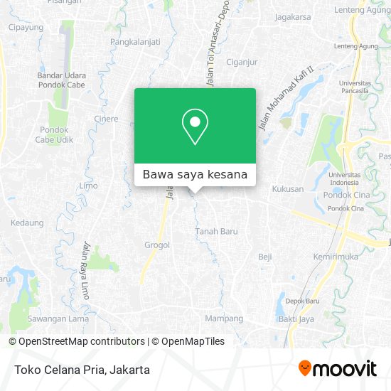 Peta Toko Celana Pria