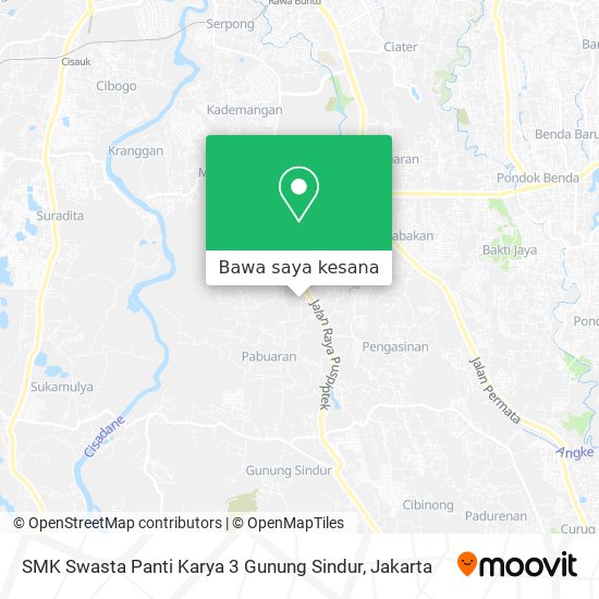 Peta SMK Swasta Panti Karya 3 Gunung Sindur