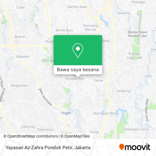 Peta Yayasan Az-Zahra Pondok Petir