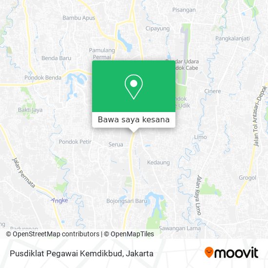 Peta Pusdiklat Pegawai Kemdikbud