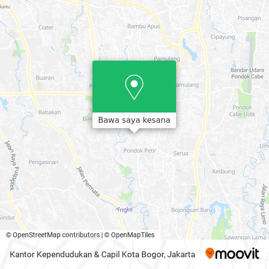 Peta Kantor Kependudukan & Capil Kota Bogor