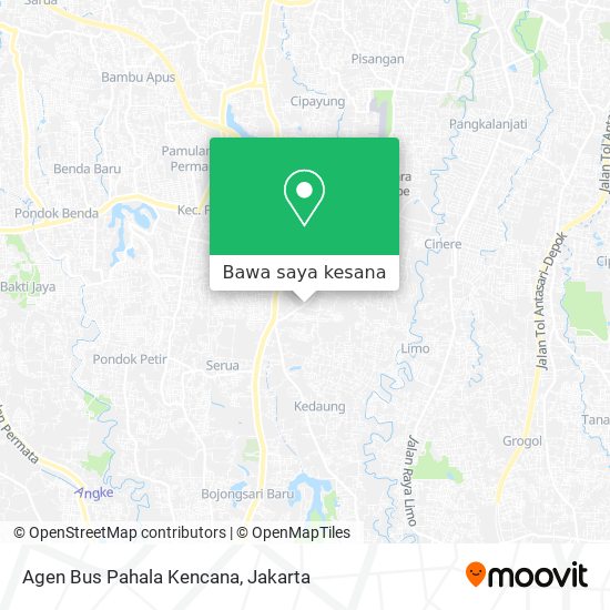 Peta Agen Bus Pahala Kencana