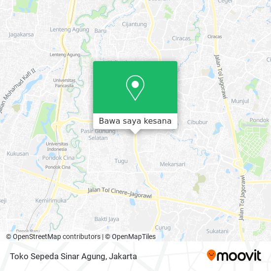 Peta Toko Sepeda Sinar Agung