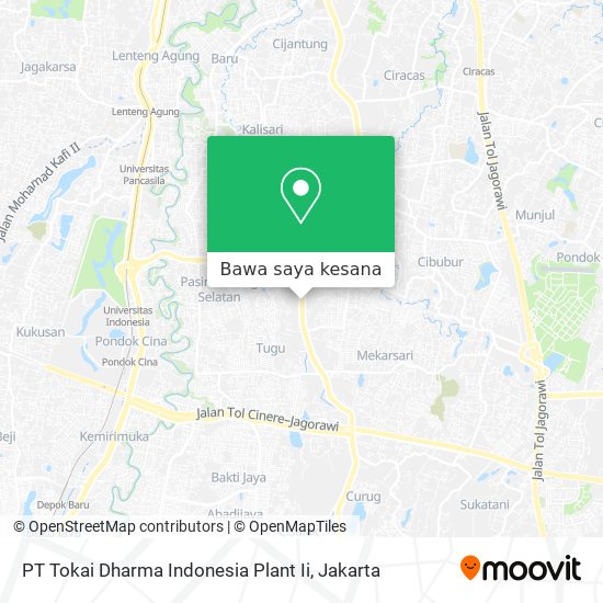 Peta PT Tokai Dharma Indonesia Plant Ii