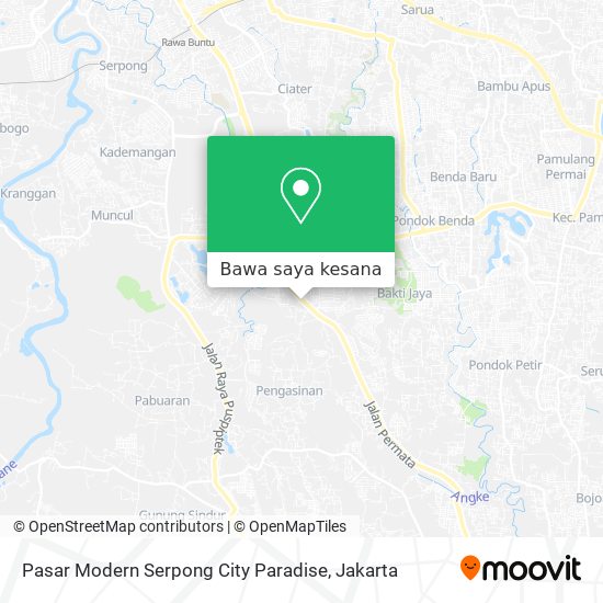 Peta Pasar Modern Serpong City Paradise