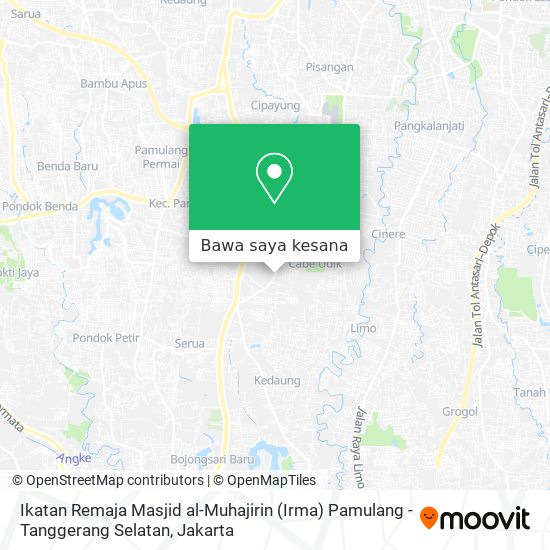 Peta Ikatan Remaja Masjid al-Muhajirin (Irma) Pamulang - Tanggerang Selatan