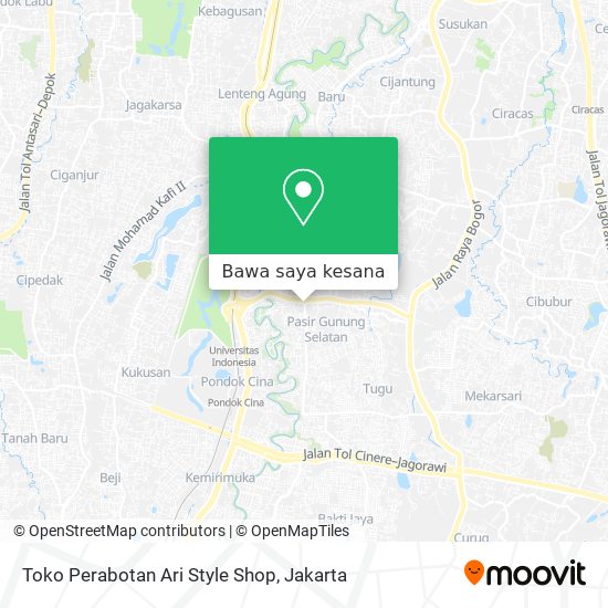Peta Toko Perabotan Ari Style Shop