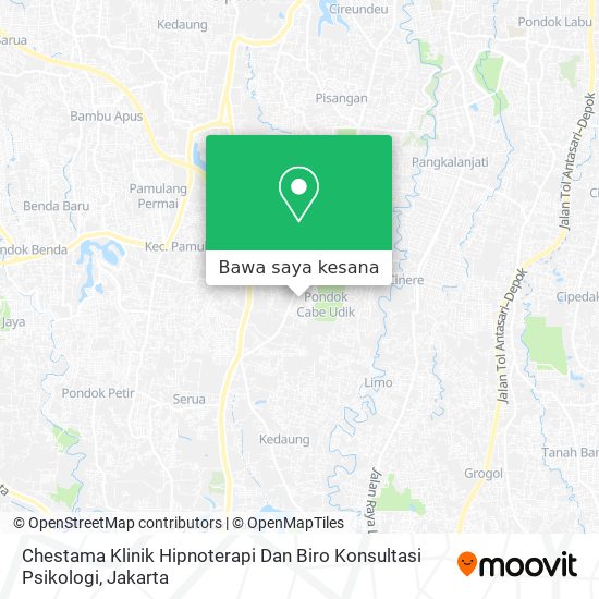 Peta Chestama Klinik Hipnoterapi Dan Biro Konsultasi Psikologi