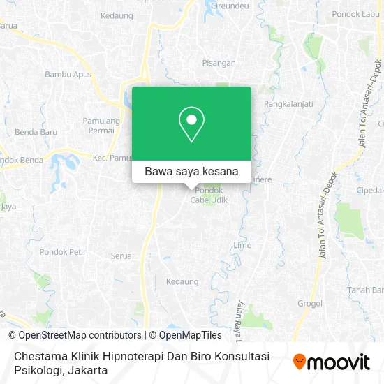 Peta Chestama Klinik Hipnoterapi Dan Biro Konsultasi Psikologi