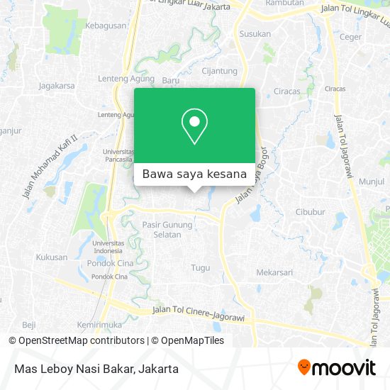 Peta Mas Leboy Nasi Bakar