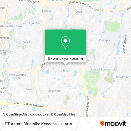 Peta PT Antara Dinamika Kencana