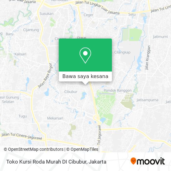 Peta Toko Kursi Roda Murah DI Cibubur