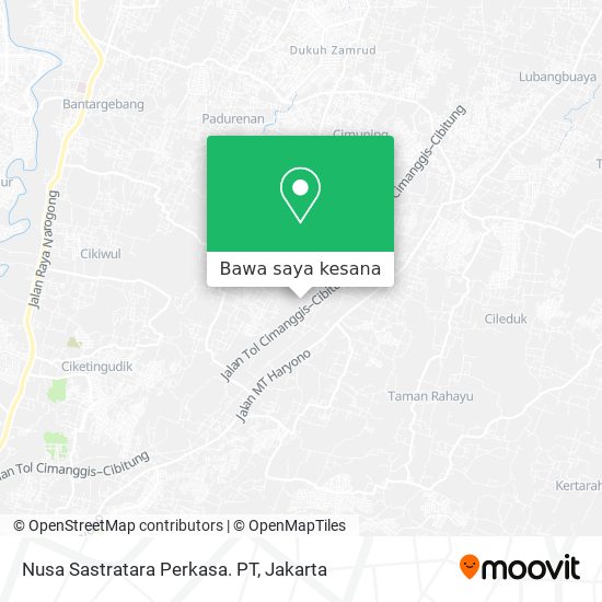 Peta Nusa Sastratara Perkasa. PT
