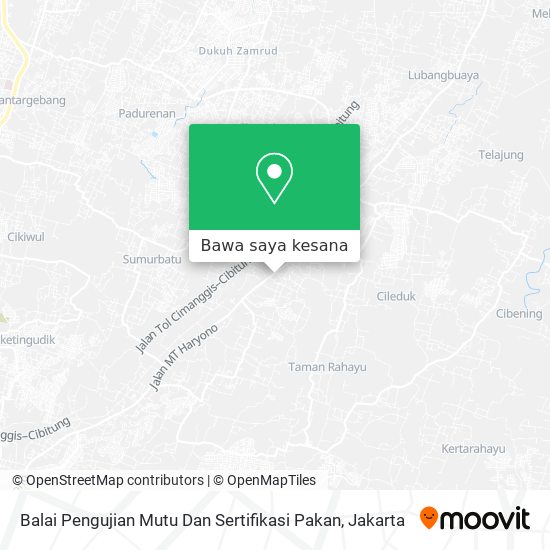 Peta Balai Pengujian Mutu Dan Sertifikasi Pakan