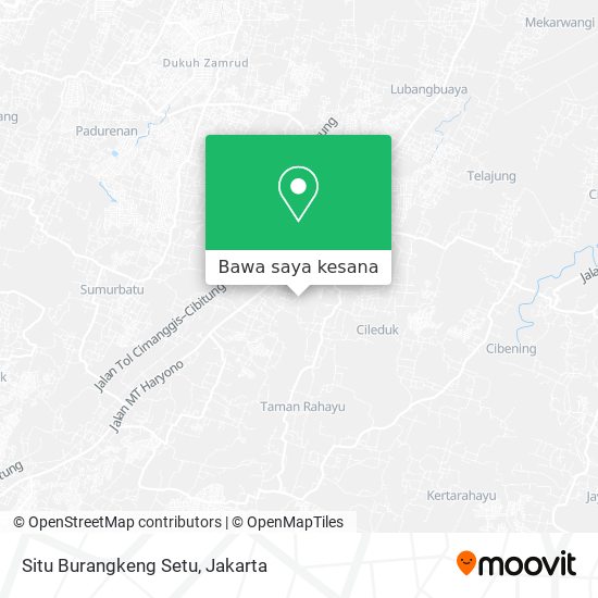 Peta Situ Burangkeng Setu