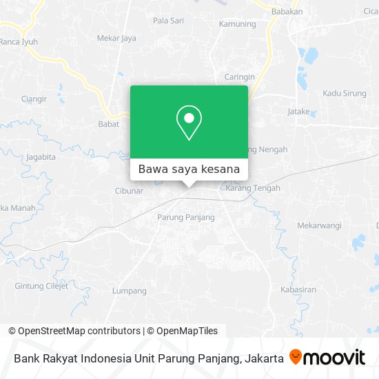 Peta Bank Rakyat Indonesia Unit Parung Panjang