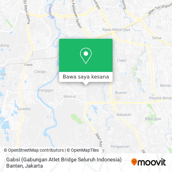 Peta Gabsi (Gabungan Atlet Bridge Seluruh Indonesia) Banten