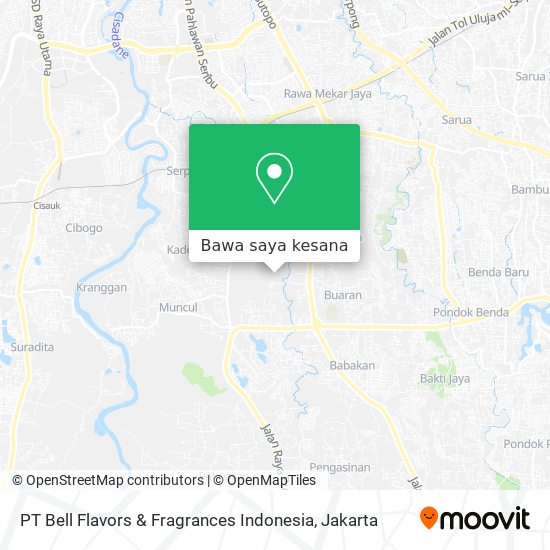 Peta PT Bell Flavors & Fragrances Indonesia