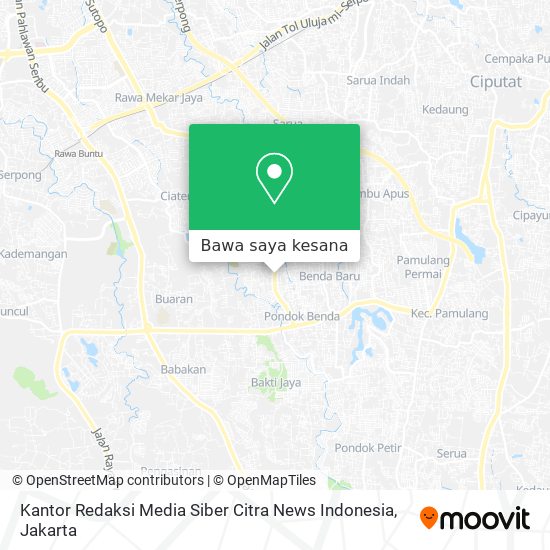 Peta Kantor Redaksi Media Siber Citra News Indonesia