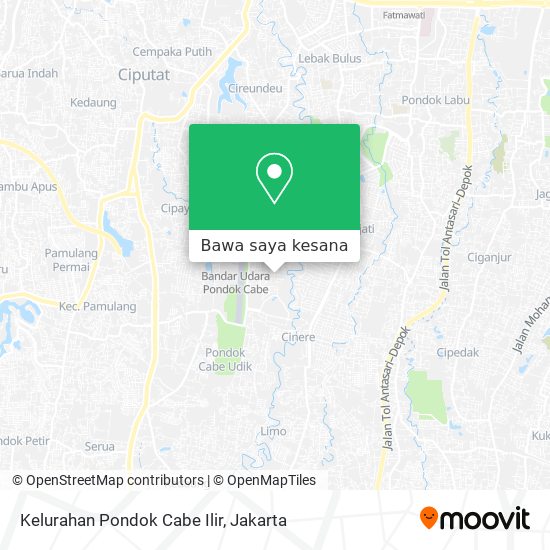 Peta Kelurahan Pondok Cabe Ilir