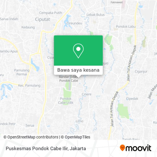 Peta Puskesmas Pondok Cabe Ilir