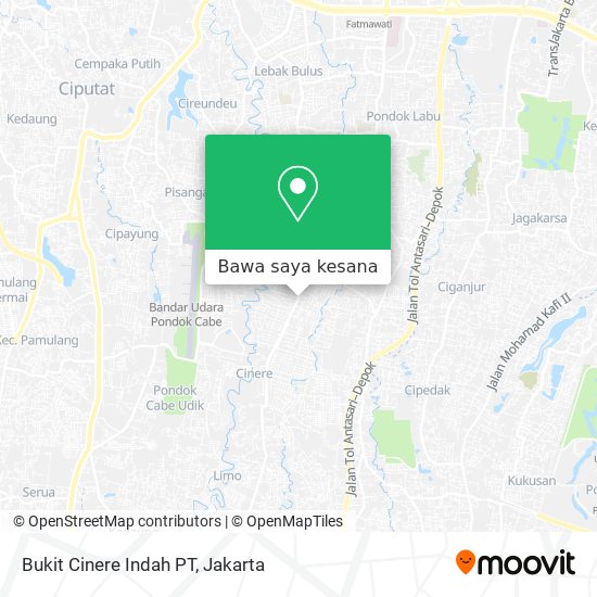 Peta Bukit Cinere Indah PT