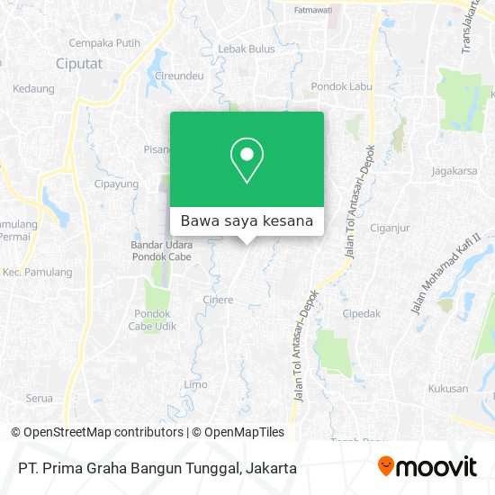 Peta PT. Prima Graha Bangun Tunggal