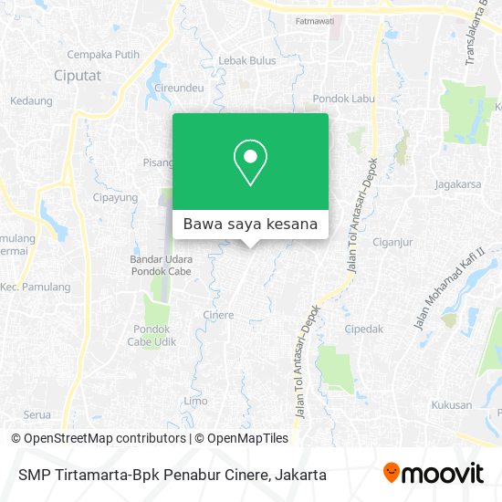 Peta SMP Tirtamarta-Bpk Penabur Cinere