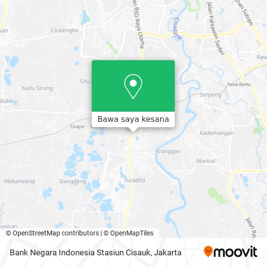 Peta Bank Negara Indonesia Stasiun Cisauk