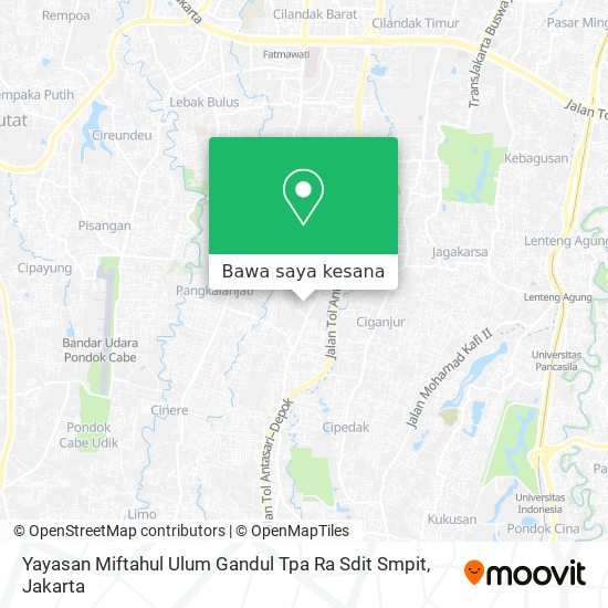 Peta Yayasan Miftahul Ulum Gandul Tpa Ra Sdit Smpit