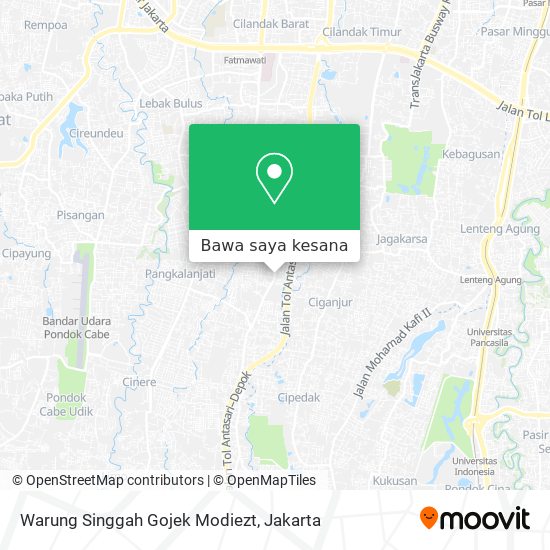 Peta Warung Singgah Gojek Modiezt