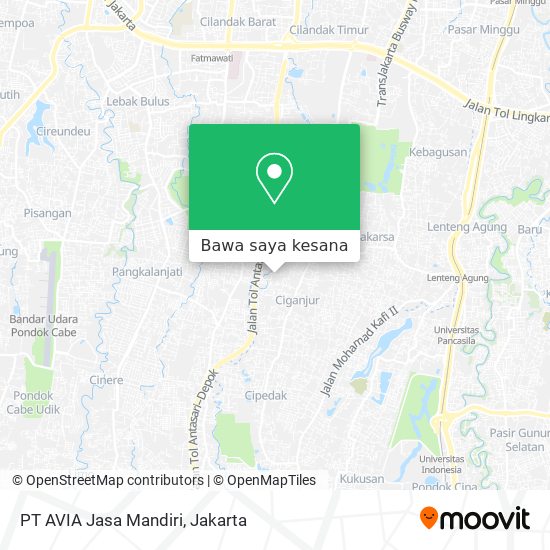 Peta PT AVIA Jasa Mandiri